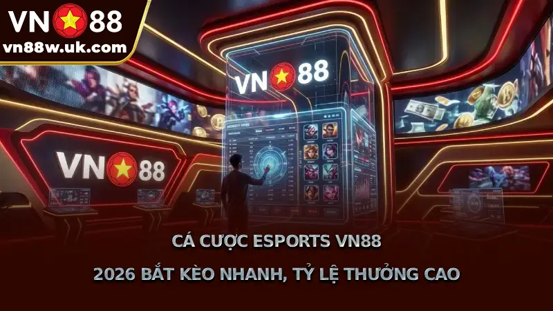 Cá Cược Esports VN88 2026 Bắt Kèo Nhanh, Tỷ Lệ Thưởng Cao