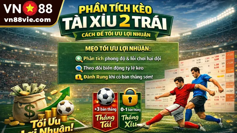 Phân tích kèo tài xỉu 2 trái - Cách để tối ưu lợi nhuận