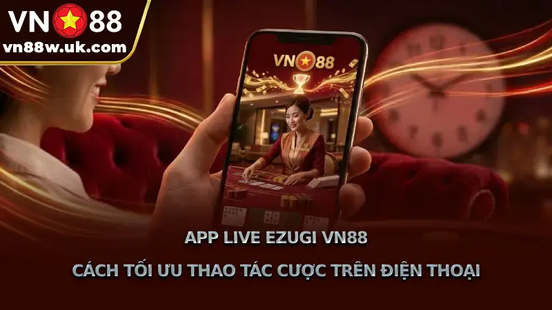 App Live Ezugi VN88 Cách Tối Ưu Thao Tác Cược Trên Điện Thoại