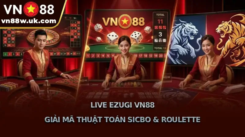 Live Ezugi VN88 Giải Mã Thuật Toán Sicbo & Roulette