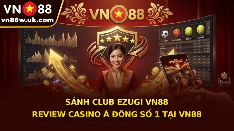 Sảnh Club Ezugi VN88 - Review Casino Á Đông Số 1 tại VN88