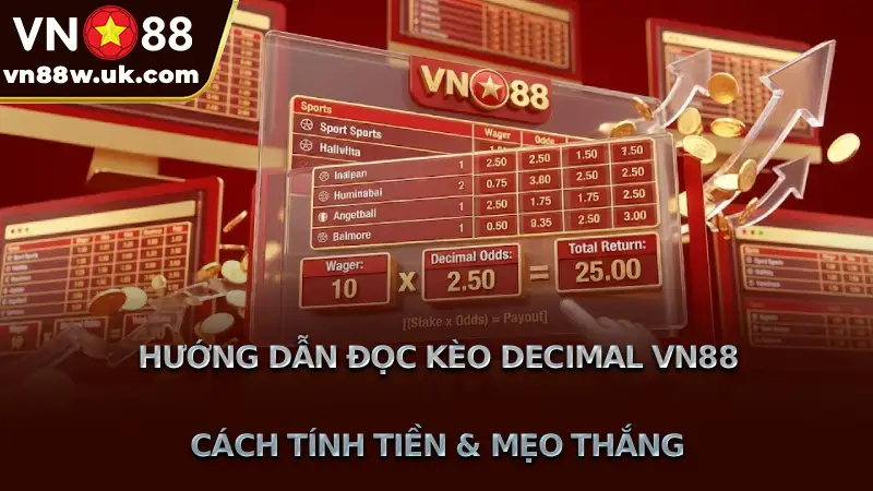 Hướng Dẫn Đọc Kèo Decimal VN88 Cách Tính Tiền & Mẹo Thắng