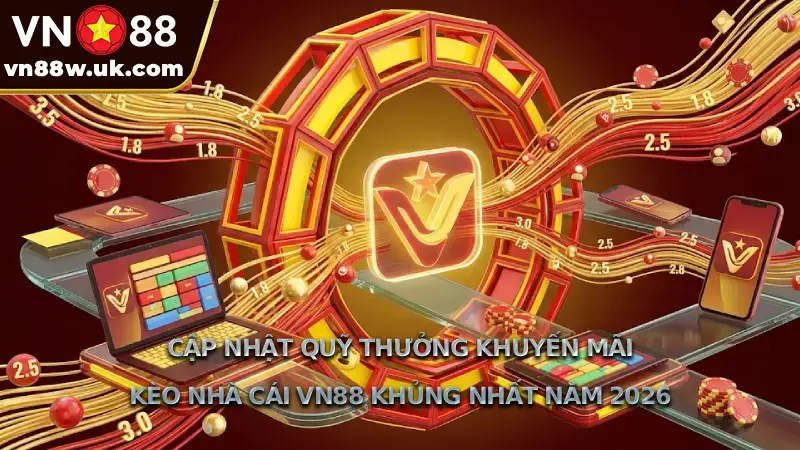 Cập Nhật Quỹ Thưởng Khuyến Mãi Kèo Nhà Cái VN88 Khủng Nhất Năm 2026