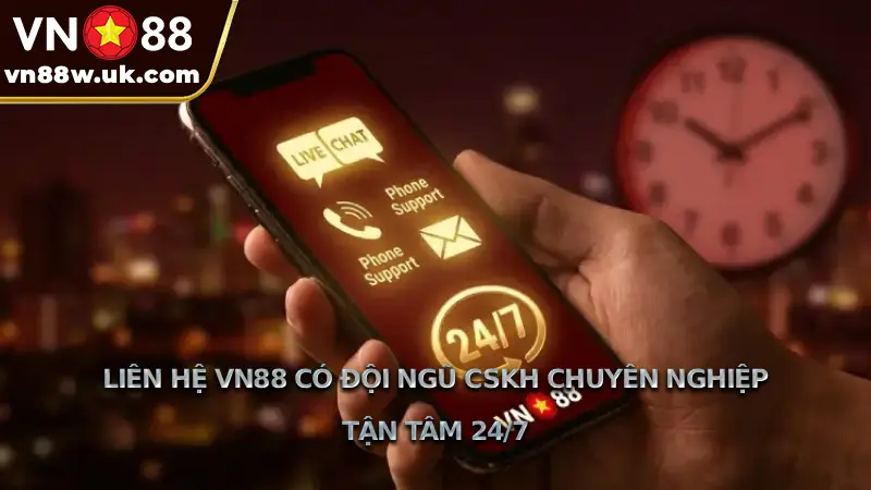 Liên hệ VN88 có đội Ngũ CSKH Chuyên Nghiệp, Tận Tâm 24/7