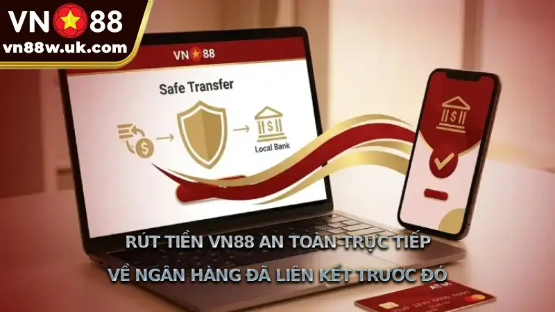 Rút tiền VN88 an toàn trực tiếp về ngân hàng đã liên kết trước đó